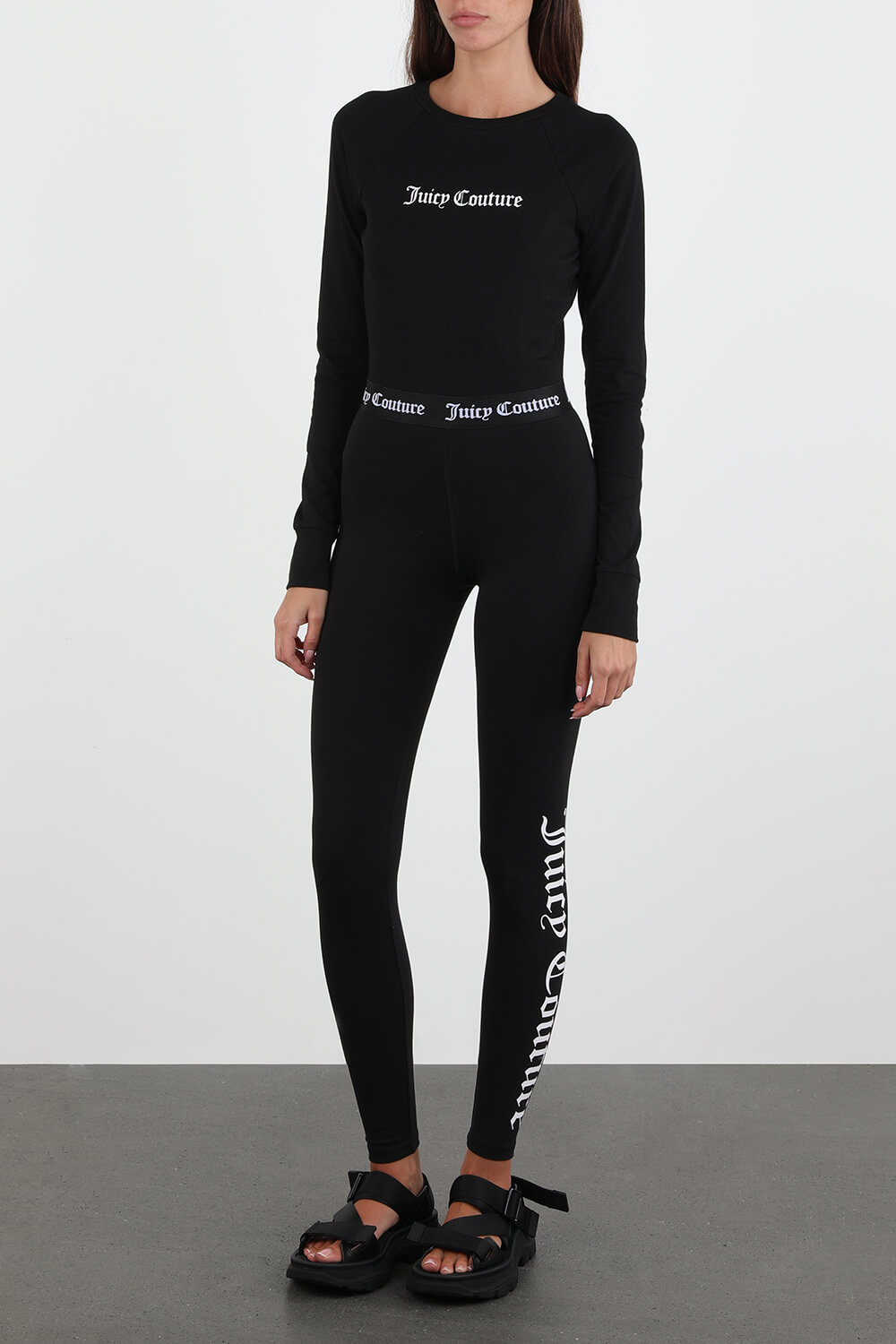 Long Sleeve Body Suit in Black